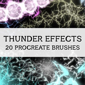 Thunder Lightning Electric Procreate brush Set