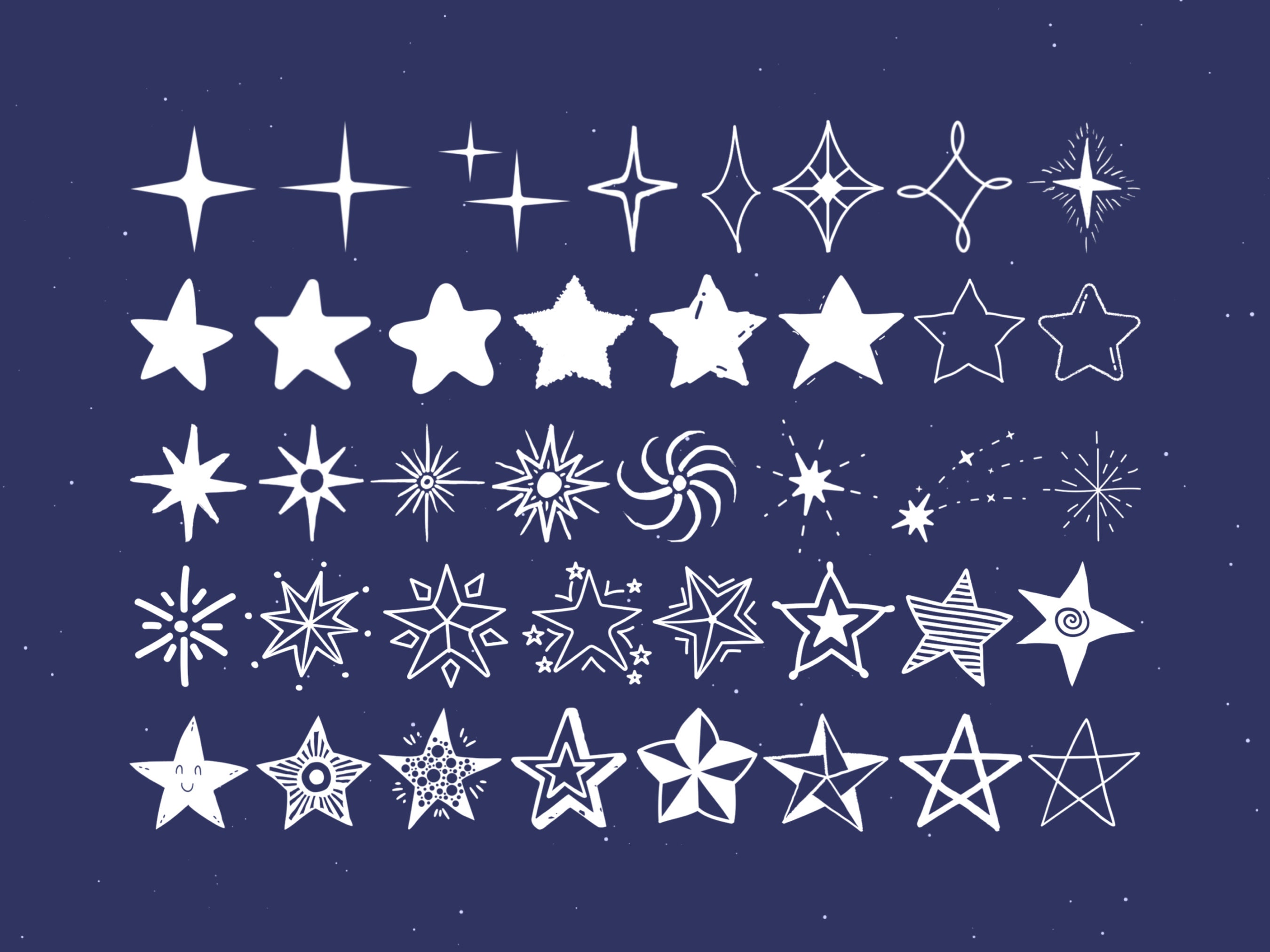 Cute Star Procreate Brush Stamps Graphic by Nine Sky Designs · Creative  Fabrica