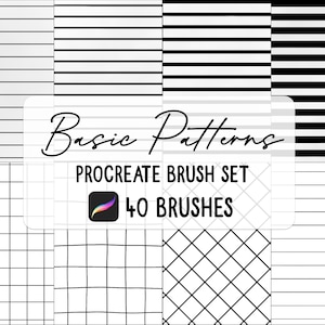 基本的なシンプルなパターンの Procreate ブラシ セット