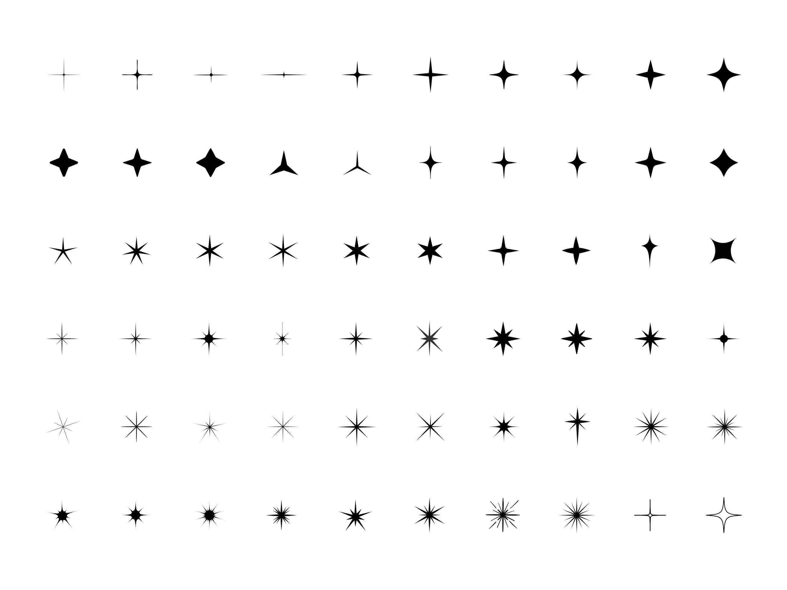 Stars & Sparkles Procreate Stamp Brush Set 2 - Etsy