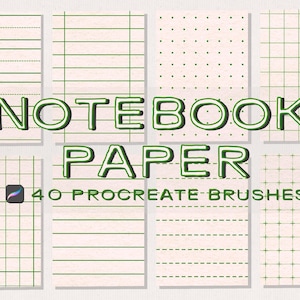 Essential Notebook paper Pattern Procreate Pinsel Set - Planer, Journal, Notizen