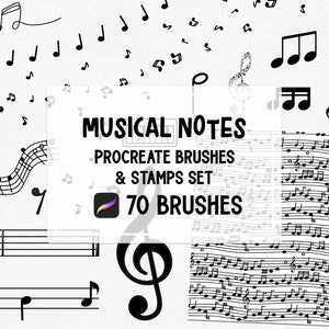 Musical Note procreate stamp brush set
