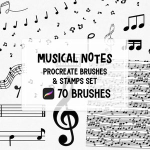 Musiknote Procreate Stempel Pinselset