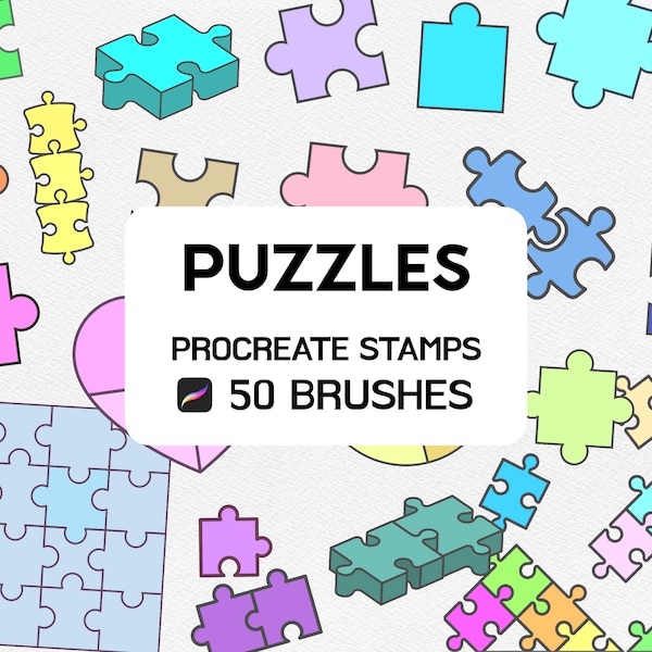 Puzzles Procreate Stamp brush Set