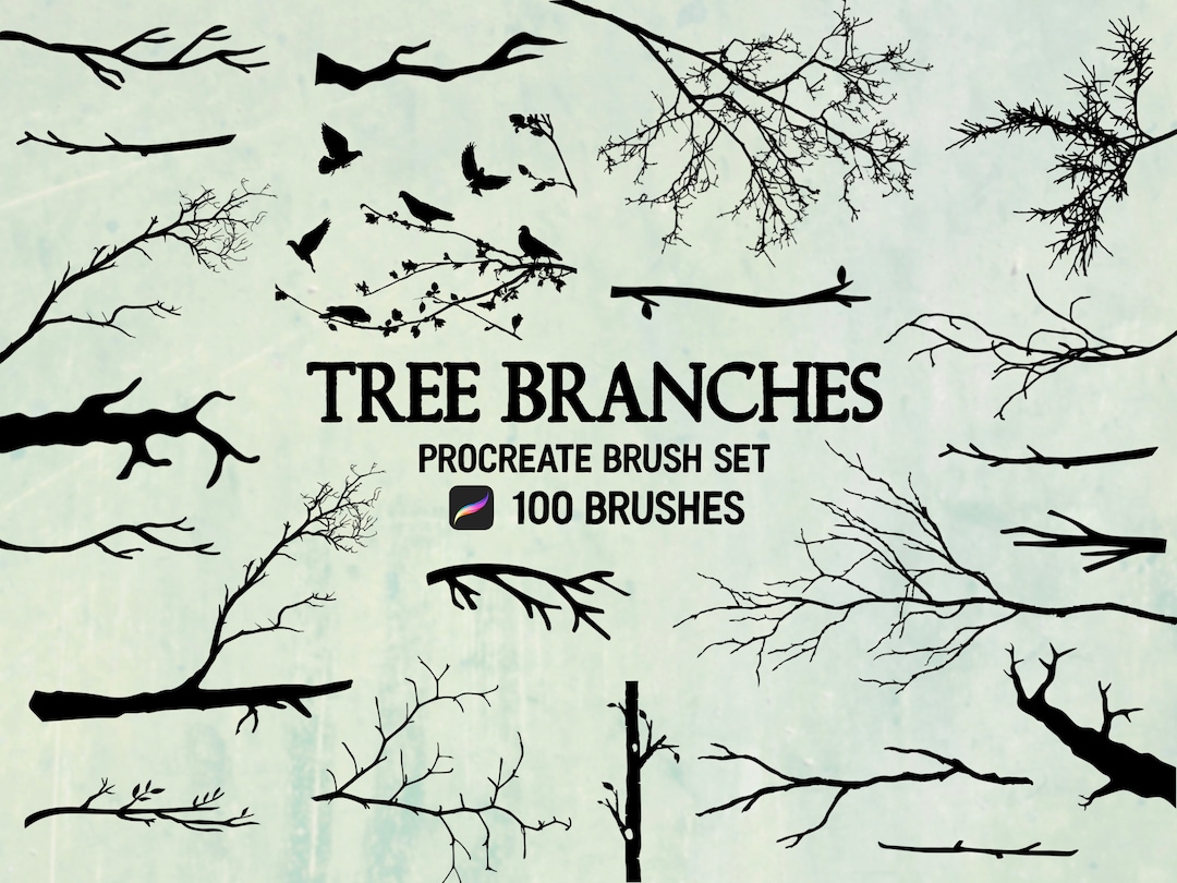 Tree Branches Procreate Stamp Brush Set - Etsy