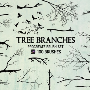 Tree Zweige Procreate Stempel Set