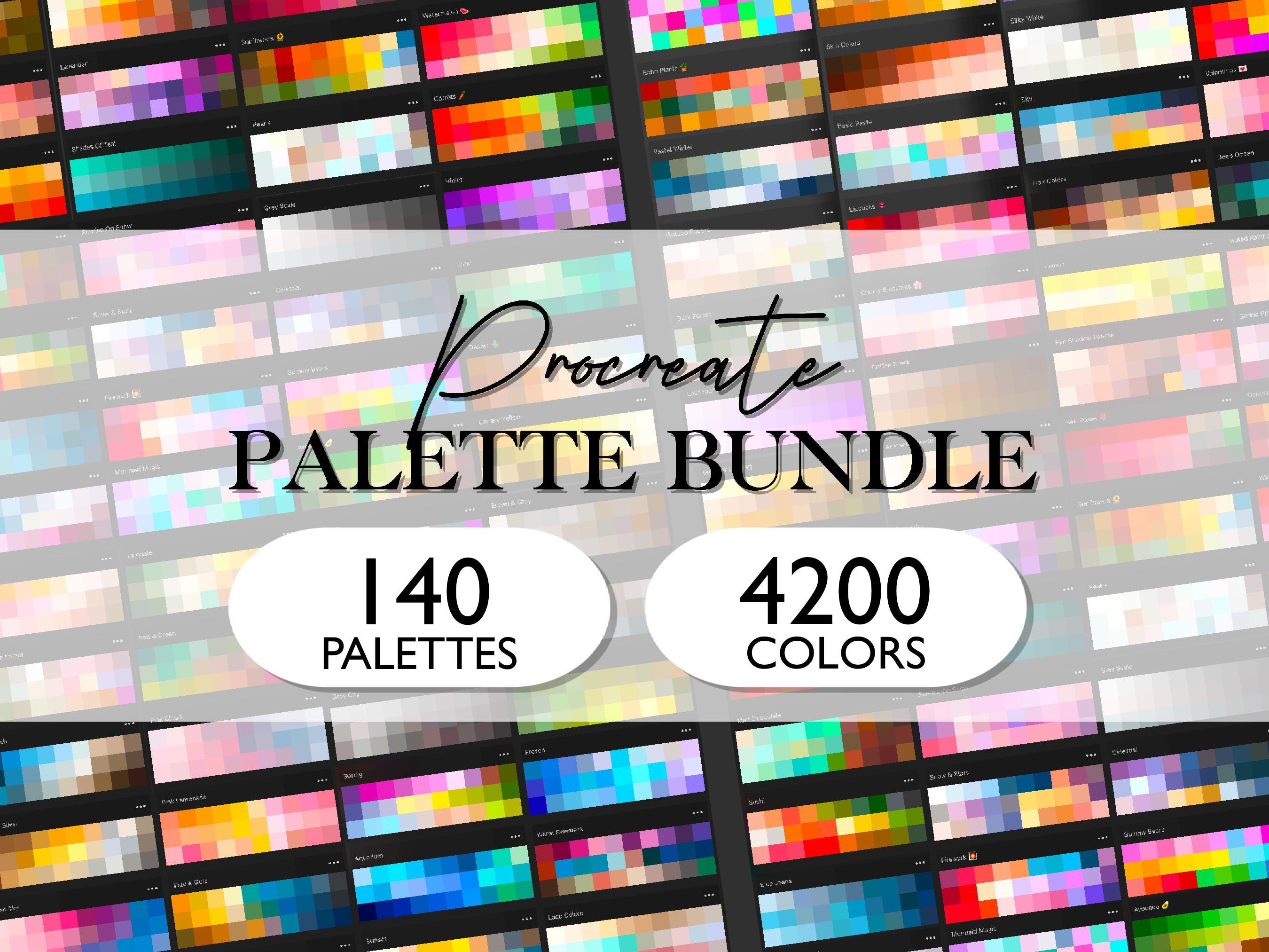 Procreate Farbpaletten Mega‑Bundle – 140 Paletten, 4.200 kuratierte Farben für iPad
