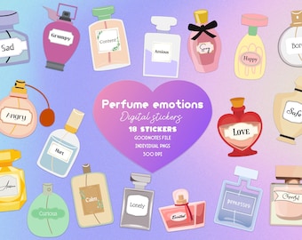 Perfume emotion Digital Stickers Set - Goodnotes, PNG, Instant Download