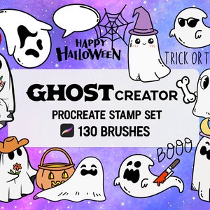 Halloween Ghost Creator Procreate Stamp brush Set