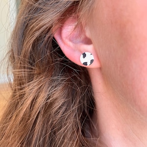 Cow Print Studs
