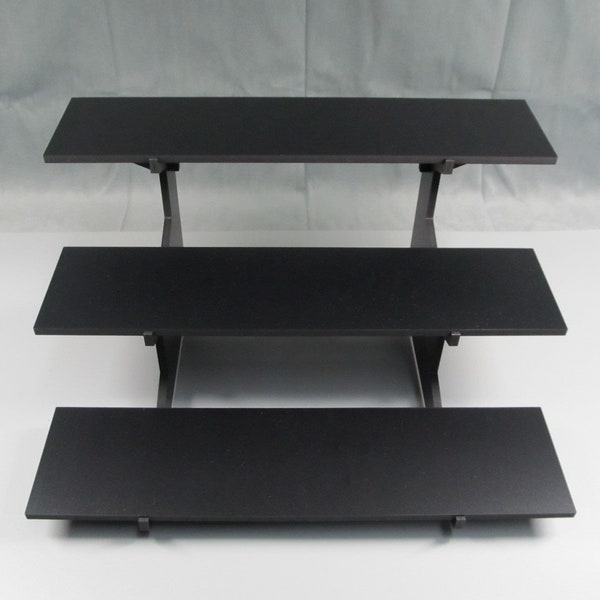 Display Stand for Action Figures and Collectibles 3 Tier Large 14" Wide for Ikea Detolf and Billy Cabinets NEW!