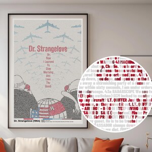 Movie Script Poster of Dr. Strangelove - Unique Art Gift, For Movie Fans