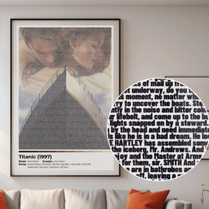 Titanic Movie Script Poster - Unique Art Gift, For Film Lovers