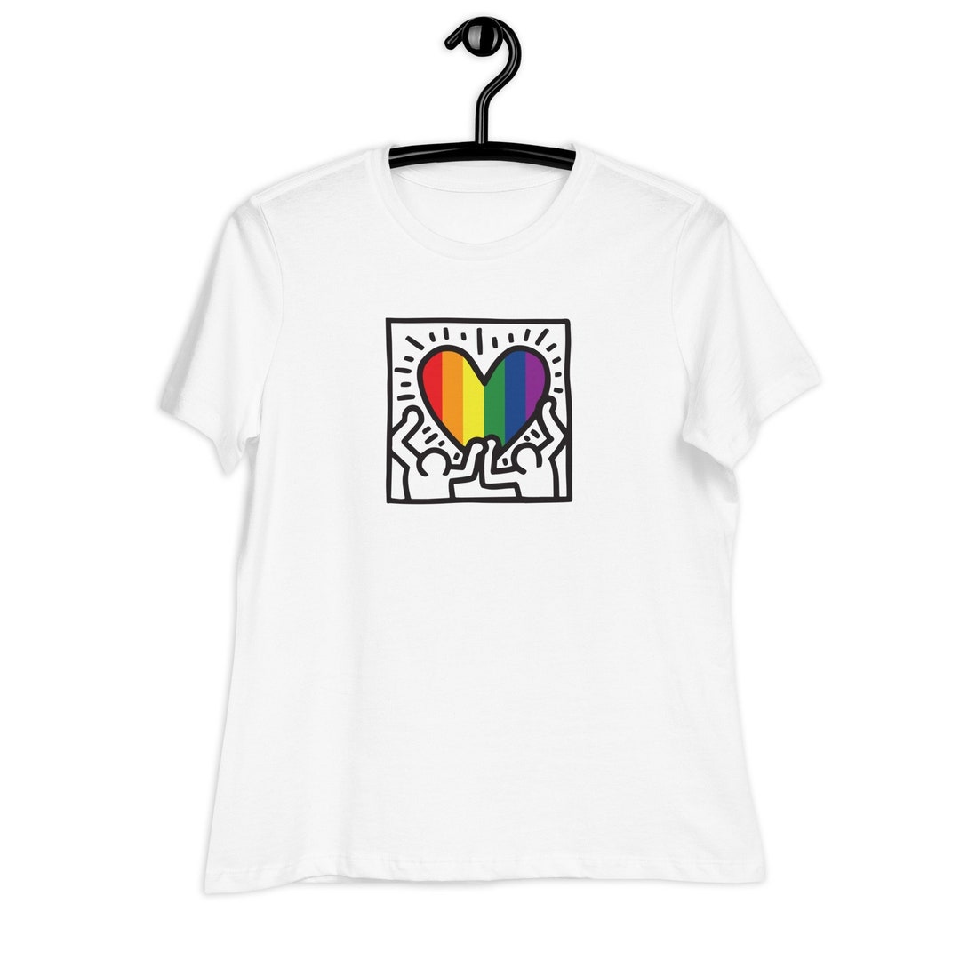 Pride Gear Tshirt Rainbow Heart Etsy