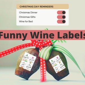 Kerstwijnetiketten: personaliseer, pas aan en geniet van een lach tijdens de feestdagen