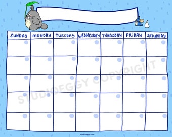 Calendar Totoro | Etsy Singapore