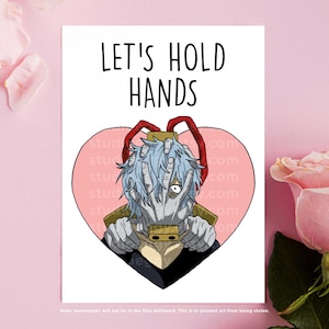 Carte d'anniversaire Anime, carte Saint-Valentin imprimable, carte Saint-Valentin Anime, carte à téléchargement numérique, cadeaux pour elle, carte Anime, Saint-Valentin Kawaii