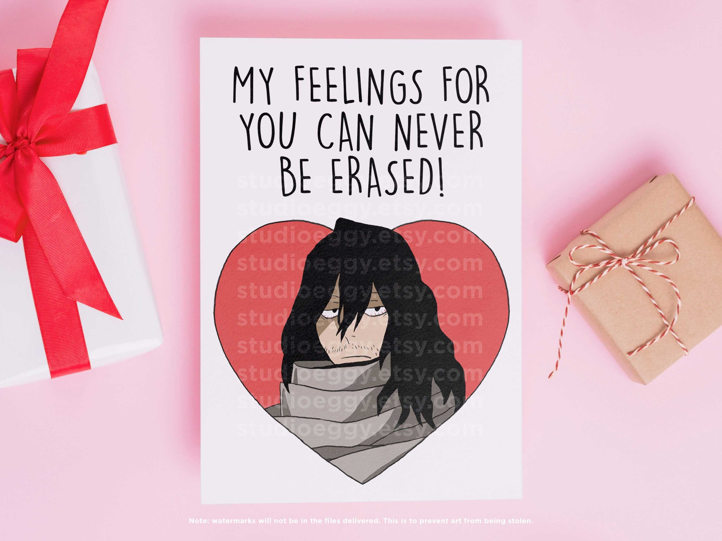 Anime Anniversary Card, Printable Valentine Card, Anime Valentine Card ...