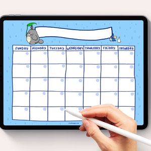 Anime Kawaii Printable Calendar, Printable Calendar, Landscape Calendar ...