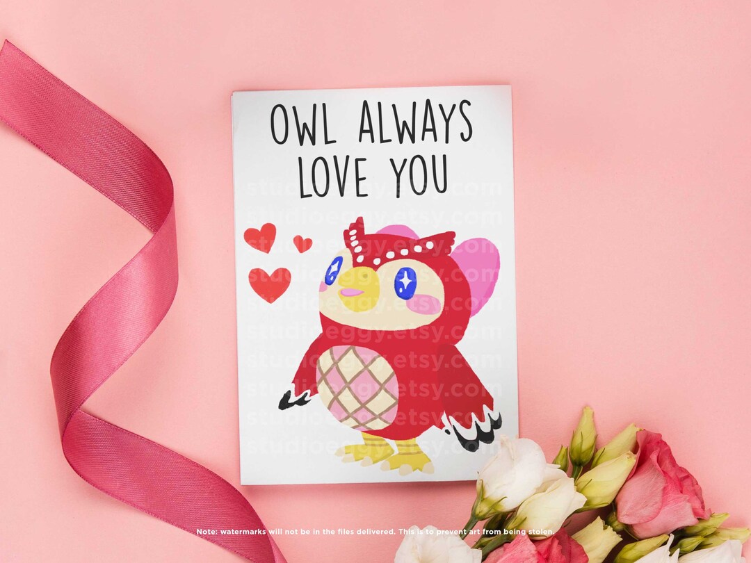 Animal Anniversary Card, Printable Anniversary Card, Celeste Valentine ...