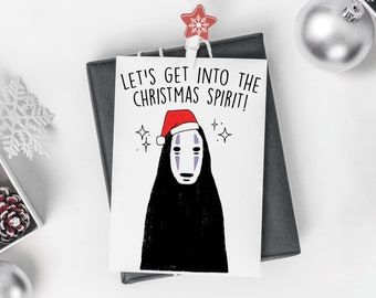 Anime Christmas Card Printable Christmas Card Spirits - Etsy Anime Christmas Card Printable Christmas Card Spirits - Etsy
