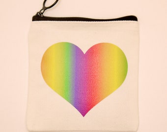 Rainbow Heart - Small Canvas Bag