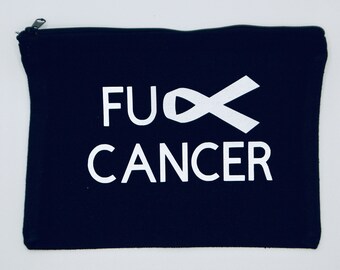 Fuck Cancer - Canvas bag - Cancer Ribbon