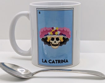 New Mexico Lotería Mug - La Catrina - Calavera - Day of the Dead - Dia de los Muertos