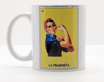 New Mexico Loteria Ceramic Mug - La Feminista - The Feminist