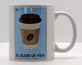 New Mexico Lotería Mug - The Elixir of Life - Coffee! - El Elixir de Vida