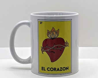 New Mexico Loteria Ceramic Mug - Corazon - Heart