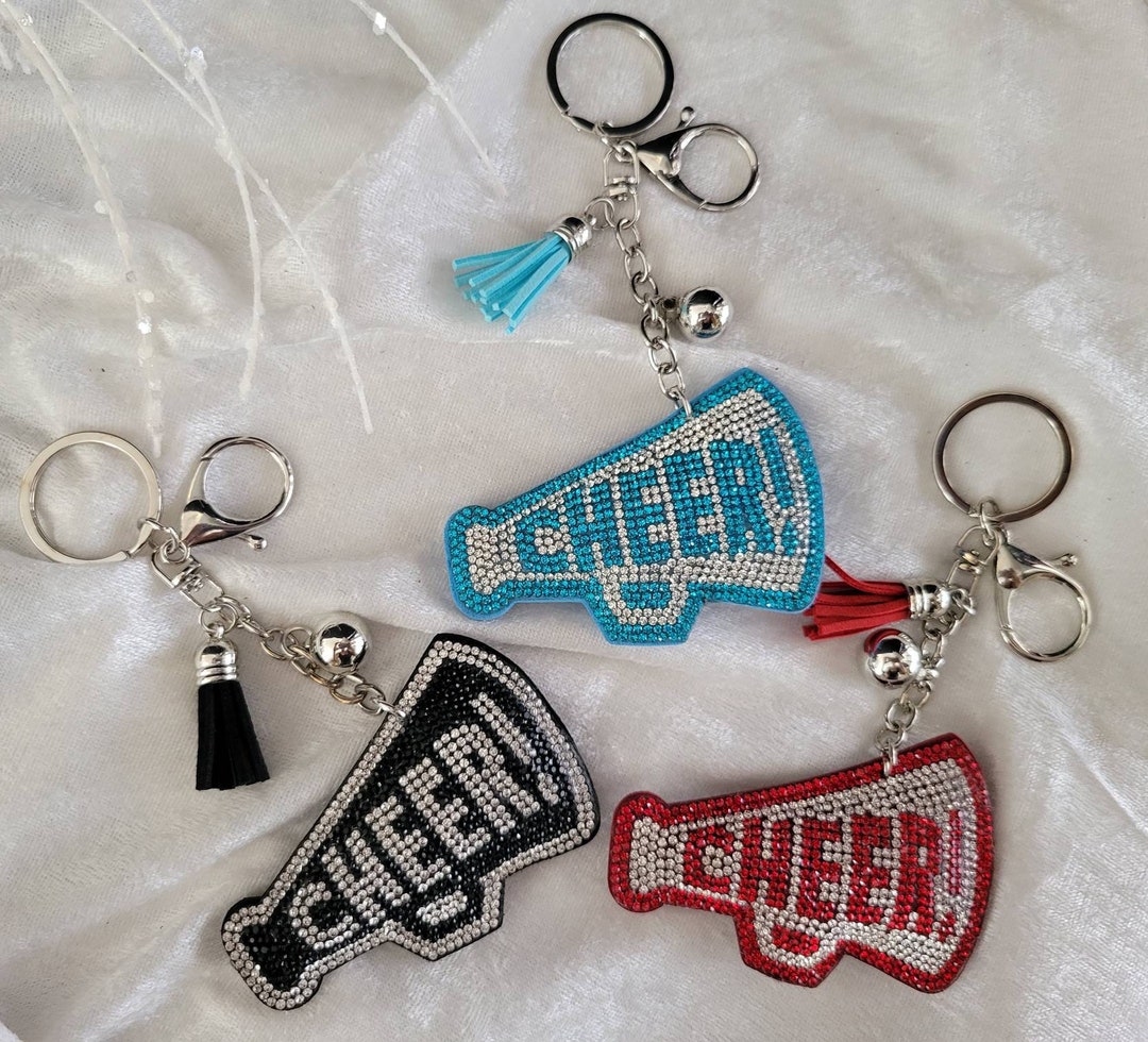 Cheer Keychains for Girls Bling Cheerleader Backpack Keychain