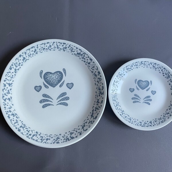 Corelle Blue Hearts Etsy