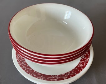 Corelle Bandhani 20 Pc Dinnerware Set Serves 4 Red Corelle Mugs