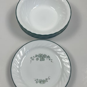 Platos y cuencos para ensalada Corning Corelle Callaway Ivy Green - Vintage