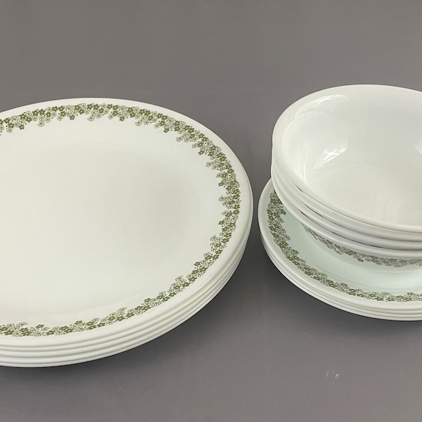 Corelle by Corning Spring Blossom/ Crazy Daisy  Dinner Plates, Salad Plates, Cereal Bowls