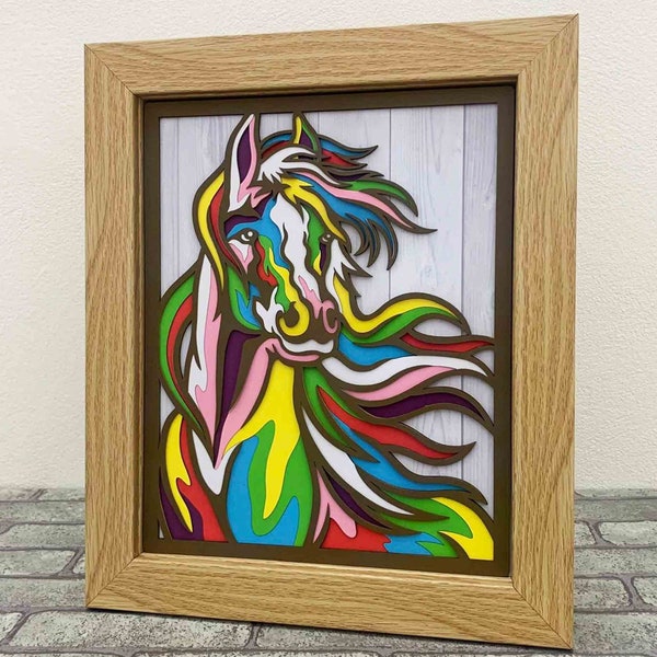 Horse 3D Layered SVG For Cardstock/ Colorful Horse 3D Multilayer SVG/ Horse Mandala Pop Art/ Farm Animal 3D Papercraft/ SVG File For Cricut Horse 3D Layered SVG For Cardstock/ Colorful Horse 3D Multilayer SVG/ Horse Mandala Pop Art/ Farm Animal 3D Papercraft/ SVG File For Cricut