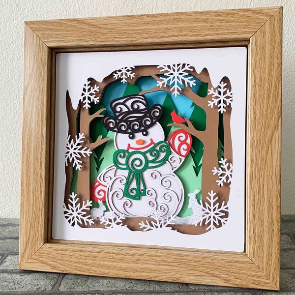 Snowman Shadow Box SVG/ Christmas Home Decor/ Winter Snowman Papercraft SVG/ Christmas Cricut Project/ SVG For Silhouette/ Paper Cut Pattern Snowman Shadow Box SVG/ Christmas Home Decor/ Winter Snowman Papercraft SVG/ Christmas Cricut Project/ SVG For Silhouette/ Paper Cut Pattern