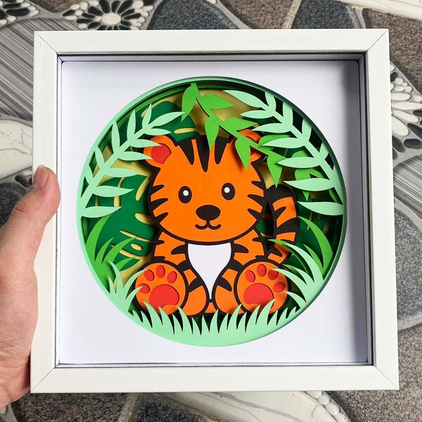 Tiger Shadow Box SVG/ Safari Animal SVG/ Nursery Room Decor/ Birthday Gift For Kids/ Jungle 3D Layer SVG/ For Cricut Project/ For Silhouette Tiger Shadow Box SVG/ Safari Animal SVG/ Nursery Room Decor/ Birthday Gift For Kids/ Jungle 3D Layer SVG/ For Cricut Project/ For Silhouette