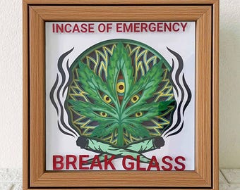 3D Stoner Shadow Box SVG, Funny Marijuana Mandala Papercut Art (Digital Download)
