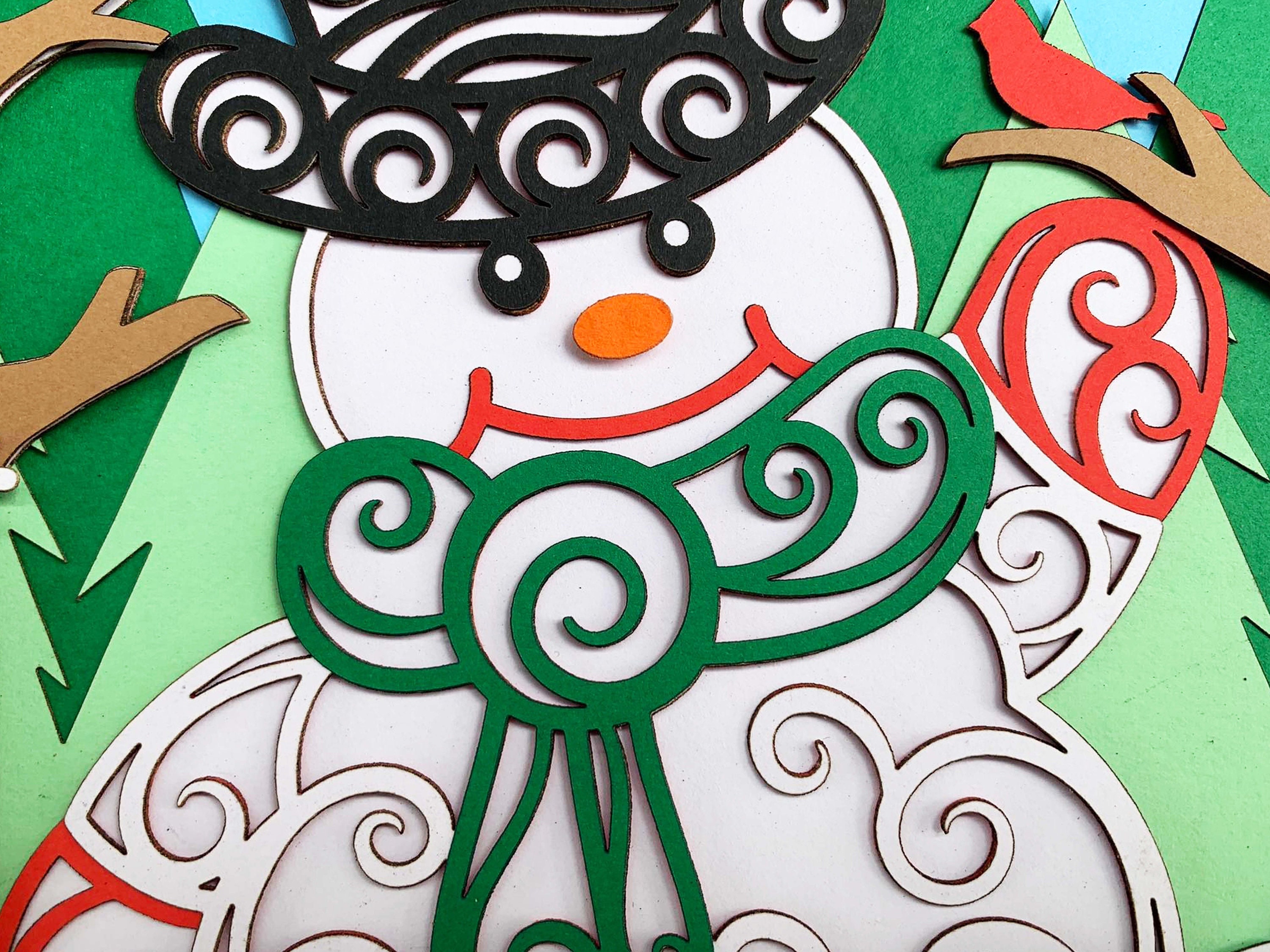 Snowman Shadow Box SVG/ Christmas Home Decor/ Winter Snowman - Etsy