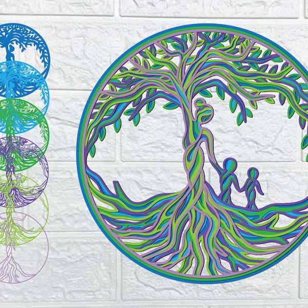 Mom Of Two 3D Mandala SVG/ Mother Tree Of Life Mandala/ Mother Day Shadow Box/ Gift For Mama/ SVG For Cricut Project/ Shadow Box 3D SVG Mom Of Two 3D Mandala SVG/ Mother Tree Of Life Mandala/ Mother Day Shadow Box/ Gift For Mama/ SVG For Cricut Project/ Shadow Box 3D SVG