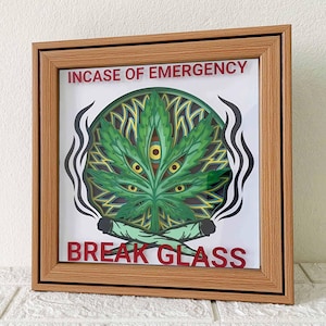 Stoner 3D Shadow Box SVG/cadeau drôle pour stoner/marijuana 3D Mandala SVG/cannabis couche 3D papier cartonné/fichier SVG pour Cricut/pour Silhouette