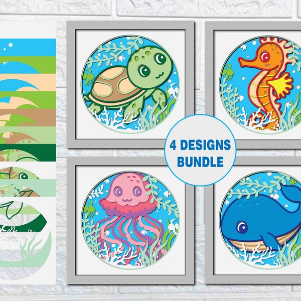 Baby Sea Animals Shadow Box SVG/ Nursery Room Ocean Theme/ Birthday Gift For Kids/ Sealife 3D Layer SVG/ For Cricut Project/ For Silhouette Baby Sea Animals Shadow Box SVG/ Nursery Room Ocean Theme/ Birthday Gift For Kids/ Sealife 3D Layer SVG/ For Cricut Project/ For Silhouette