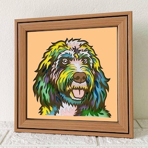 Cockapoo 3D Shadow Box SVG/ Buntes 3D Hund Mandala/ 3D Hund Papierschnitt/ Cockapoo Hund Karte/ Haustier Gedenkgeschenk/ Für Cicut/ Für Silhouette