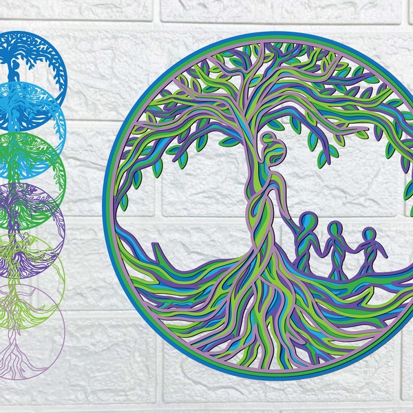 Mom Of Three 3D Mandala SVG/ Mother Tree Of Life Mandala/ Multilayer Mother Day/ Gift For Mama/ SVG For Cricut Project/ Shadow Box 3D SVG Mom Of Three 3D Mandala SVG/ Mother Tree Of Life Mandala/ Multilayer Mother Day/ Gift For Mama/ SVG For Cricut Project/ Shadow Box 3D SVG