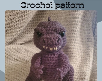 Godzilla Inspired | | Amigurumi Crochet Pattern ONLY