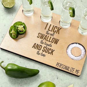 I lick the salt Tequila Board, Housewarming Gift, Birthday Gift, Drinking Gift, Funny Gift, Gift for Her, Tequila Board, Gag Gift