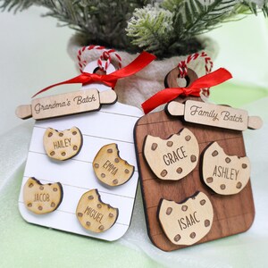 Family Cookies Ornament,Cute Chocolate Chip Cookie Ornament,Grandma's Cookies Ornament,Gift from Grandchildren,Personalized Ornament Gift