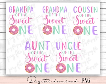 Donut First Birthday PNG: Sweet One Theme (Digital Download)